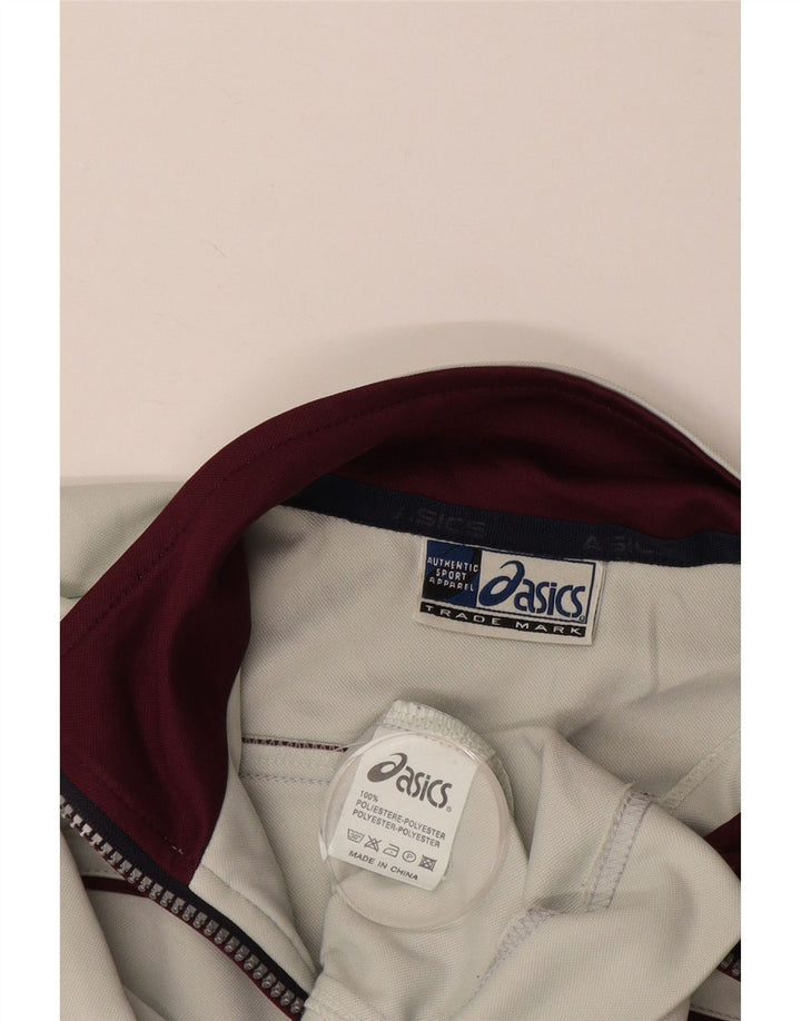 Męska kurtka dresowa ASICS, średni biały poliester