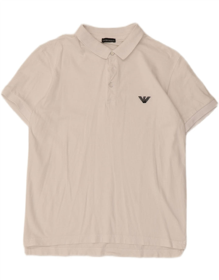 Męska koszulka polo Emporio Armani, średnia biel