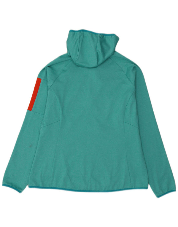 Damska kurtka dresowa Jack Wolfskin UK 14, duża, zielona, z blokami kolorów