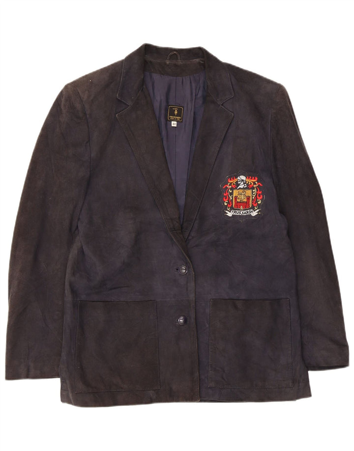 Damska marynarka zapinana na 2 guziki Trussardi IT 44 Średni granat