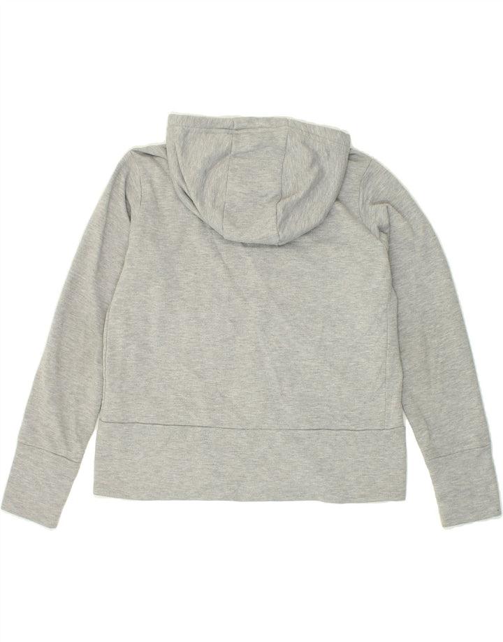 NIKE Womens Dri Fit Zip Hoodie Sweater UK 14 Medium Grey Polyester Vintage Nike and Second-Hand Nike from Messina Hembry 