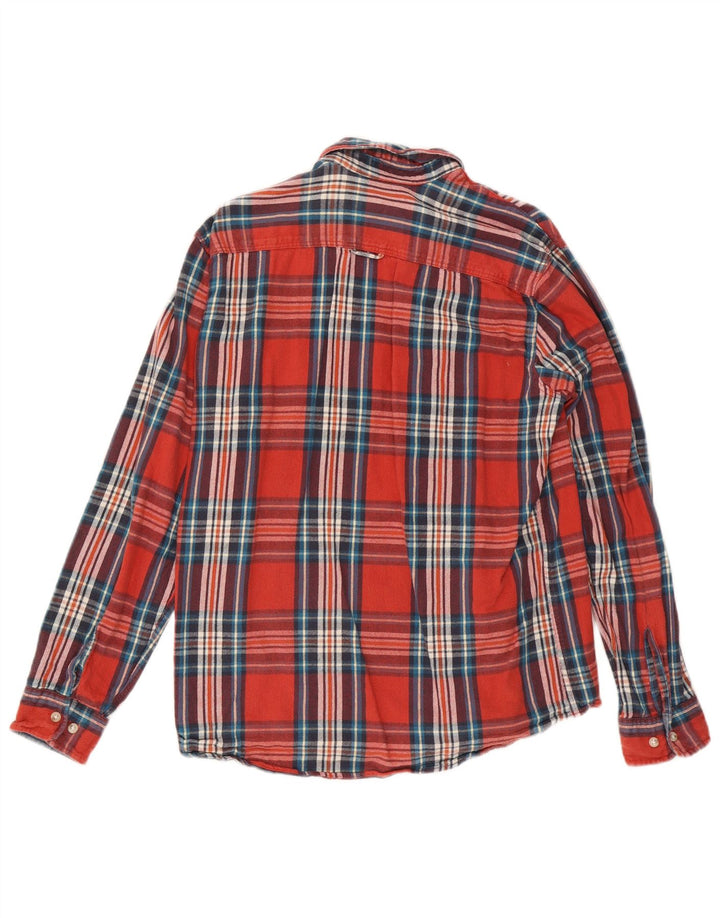 Męska koszula flanelowa Jack & Jones, duża, bawełniana w czerwoną kratę