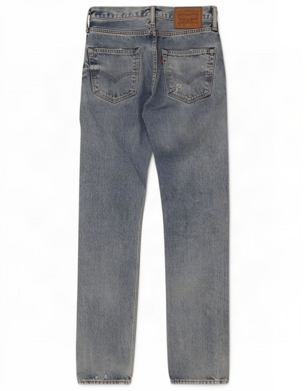 Męskie jeansy Levi's 501 w trudnej sytuacji, zwężane W28 L32, niebieska bawełna