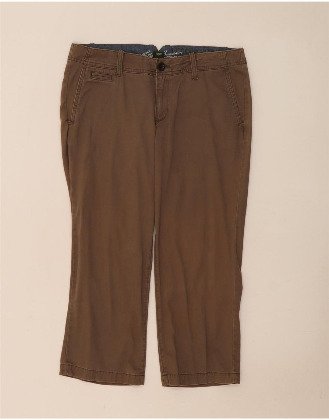 Spodnie damskie Capri Eddie Bauer US 8 Medium W34 L23 Beżowa bawełna