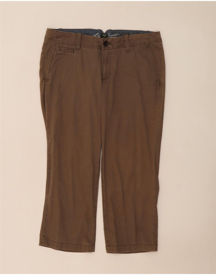 Spodnie damskie Capri Eddie Bauer US 8 Medium W34 L23 Beżowa bawełna