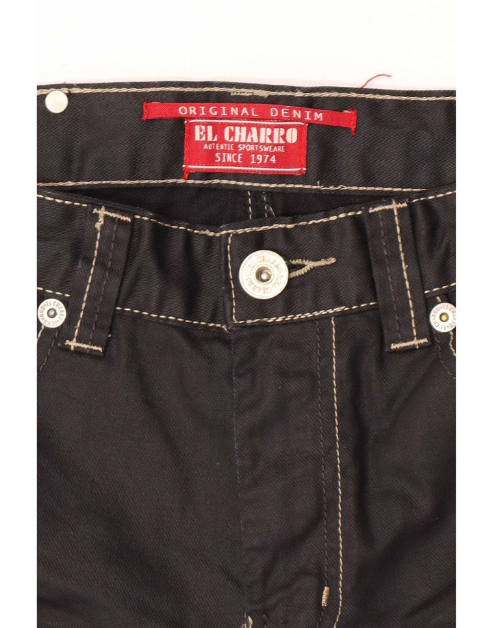 Damskie jeansy slim El Charro W28 L30 czarne