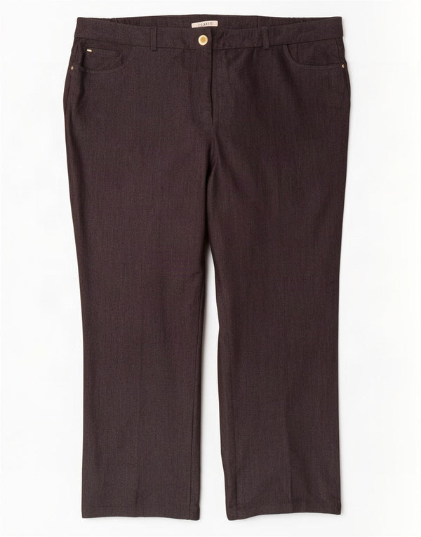 Marks & Spencer Damskie proste spodnie codzienne UK 18 XL W40 L28 Szare