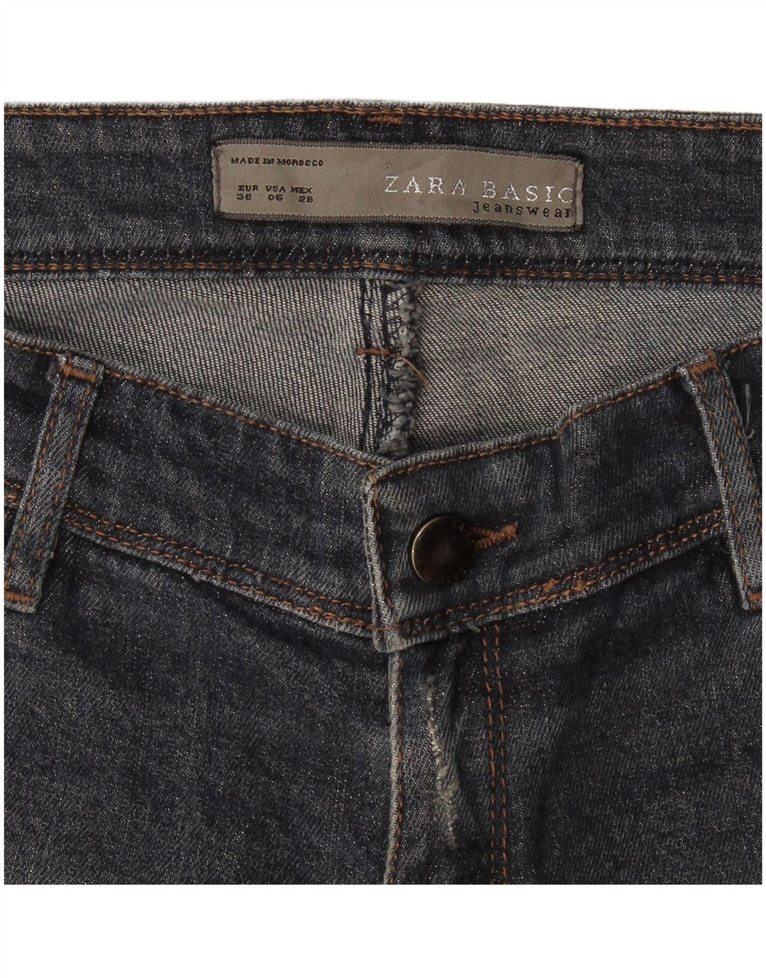 Damskie jeansy rozkloszowane Zara EU 38 Small W28 L31 Granatowe