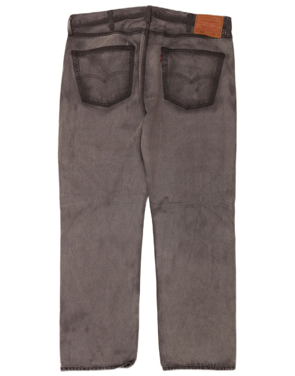 Męskie jeansy LEVI'S 501 Straight W38 L30 Szara bawełna