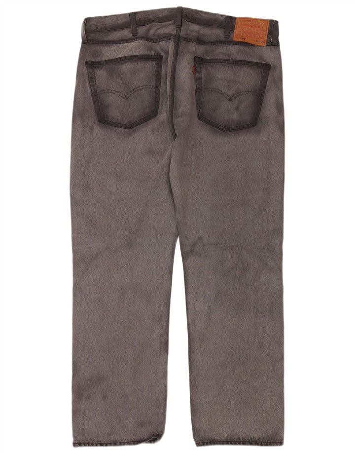 Męskie jeansy LEVI'S 501 Straight W38 L30 Szara bawełna