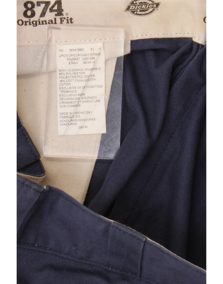 Męskie proste spodnie chino Dickies W38 L30 granatowy poliester