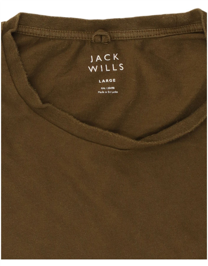 T-shirt męski Jack Wills, duży, bawełniany khaki