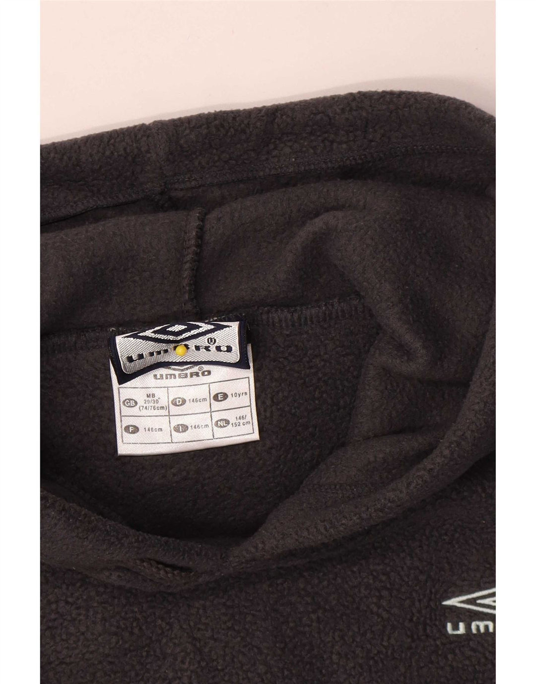 Polarowy sweter z kapturem Umbro dla chłopców 9-10 lat, szary, poliester