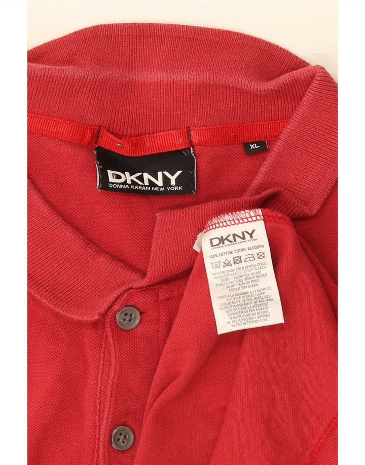 Męska koszulka polo Dkny XL, czerwona, bawełniana