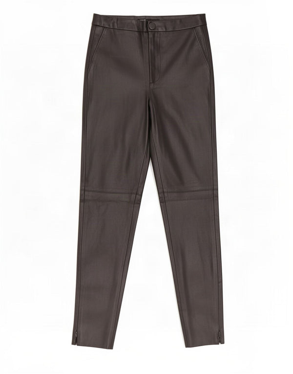 Spodnie damskie Zara Skinny ze sztucznej skóry, małe W26 L26 czarne