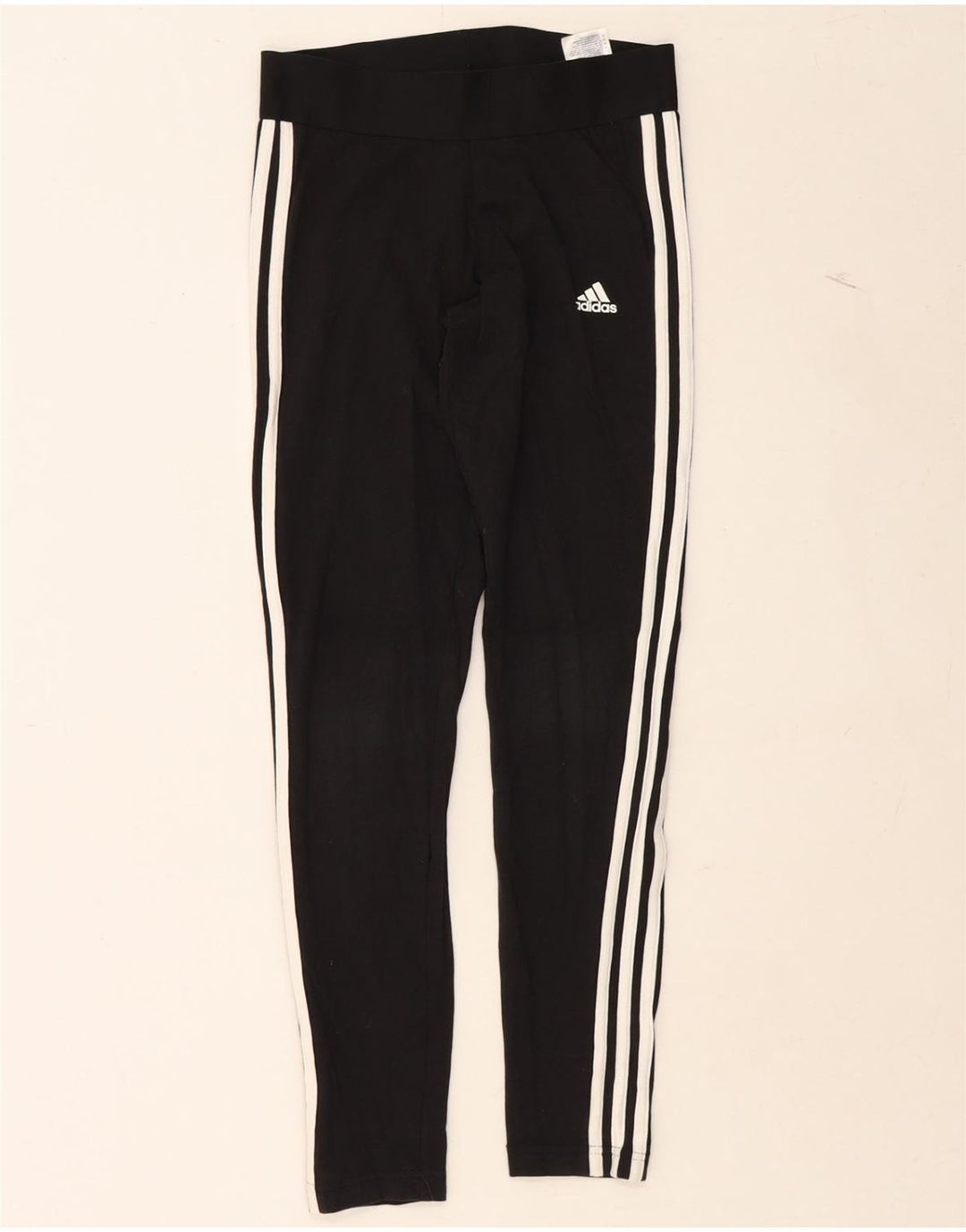 ADIDAS Womens Leggings UK 8/10 Small  Black Cotton Vintage Adidas and Second-Hand Adidas from Messina Hembry 