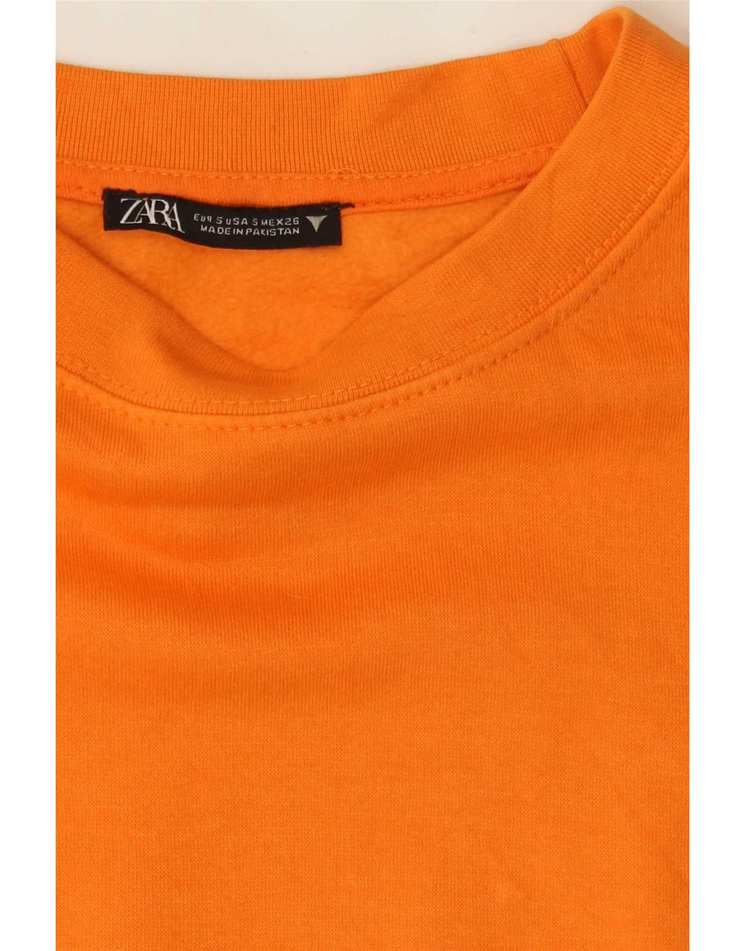 Damski sweter typu Crop Oversize Zara UK 10, mały, pomarańczowy poliester