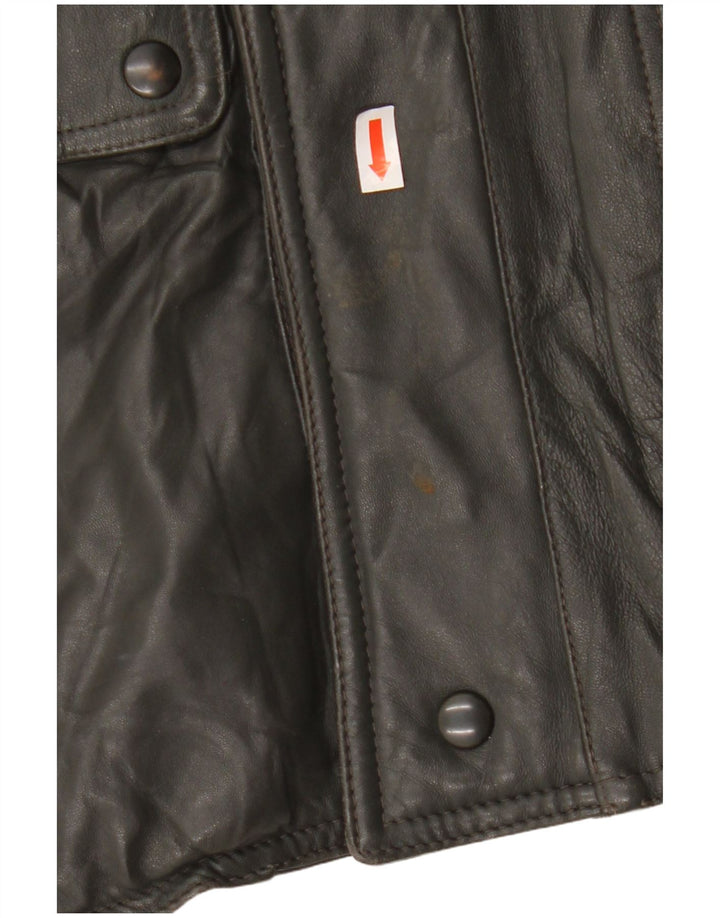 Vintage męska skórzana kurtka wojskowa UK 38 średnio szara