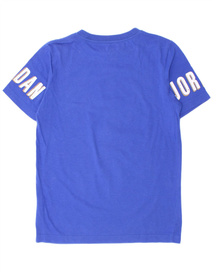 Chłopięcy T-shirt z grafiką Jordan, 10-11 lat, średni niebieski, bawełniany