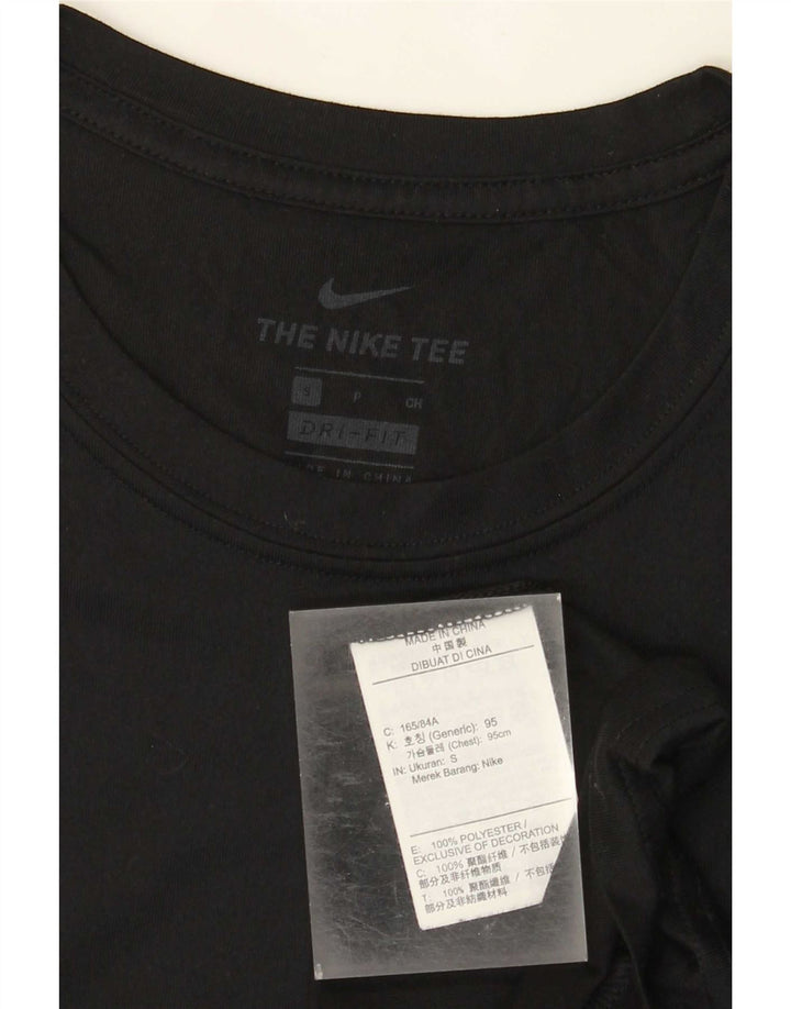 Męski T-shirt Nike Dri Fit, mały, czarny poliester