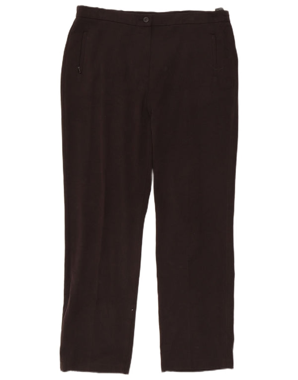 Marks & Spencer Damskie proste spodnie codzienne UK 14 duże W34 L29 brązowe