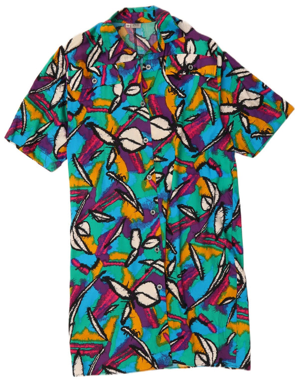 Damska sukienka koszulowa w stylu vintage w abstrakcyjny wzór IT 48 XL, wielobarwna