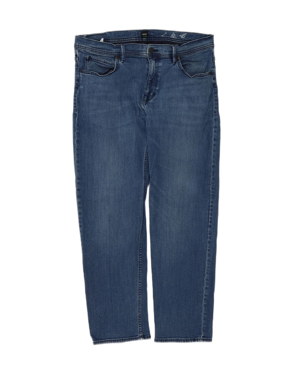 Męskie jeansy slim fit Hugo Boss W36 L30 Niebieskie bawełniane