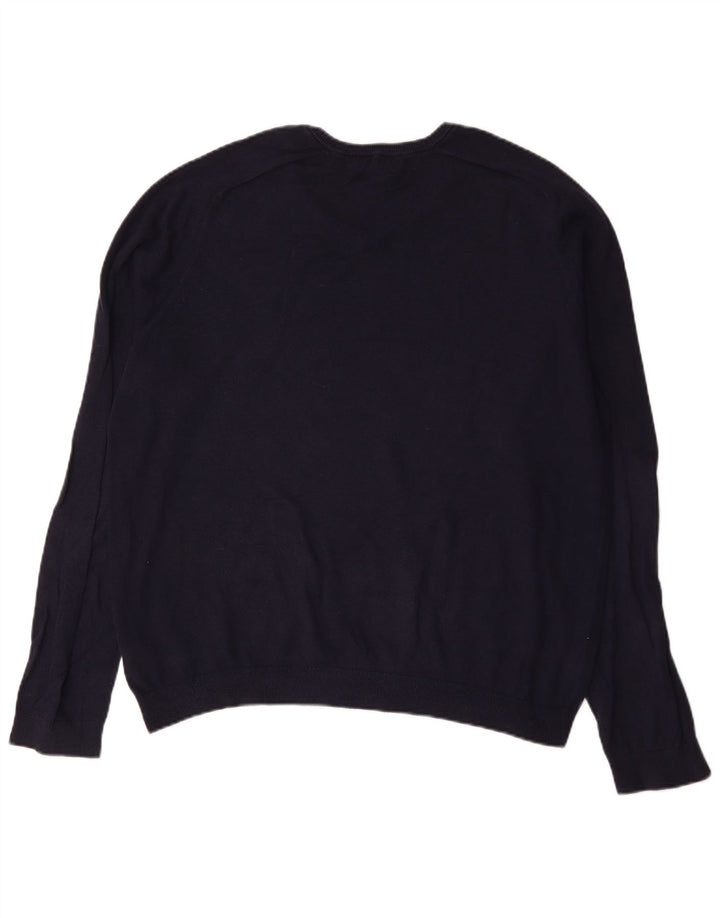 Męski sweter Gap z dekoltem w kształcie litery V, XL, granatowy, bawełniany