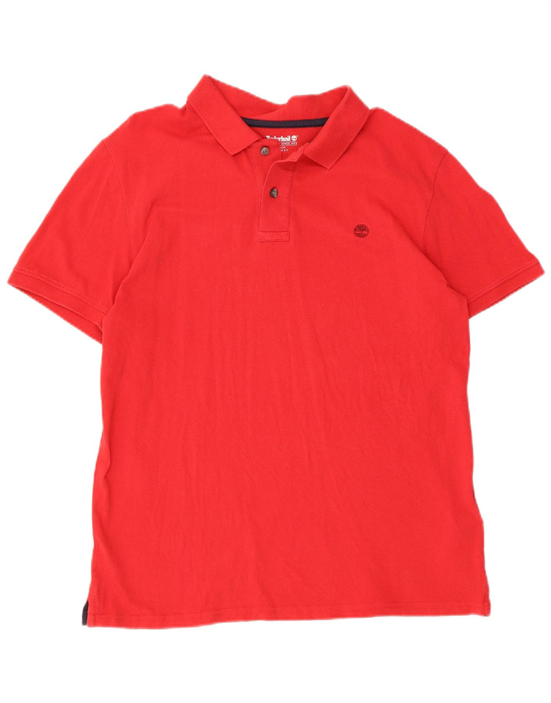 Męska koszulka polo TIMBERLAND o dopasowanym kroju, średnia czerwona, bawełniana