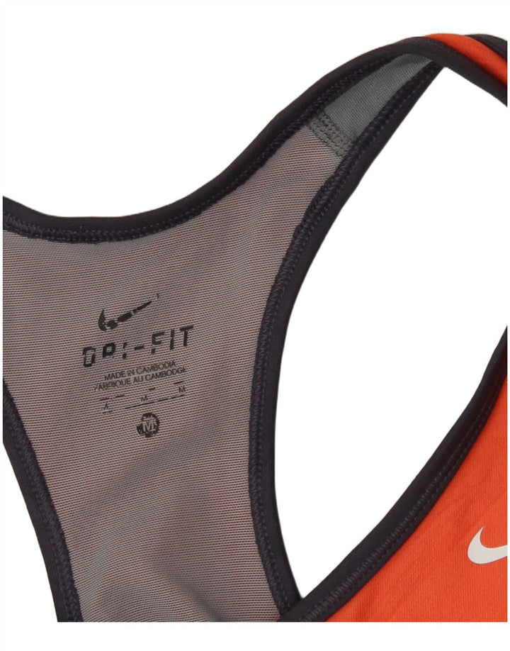 Damska koszulka z kamizelką Nike Dri Fit UK 12, średni pomarańczowy poliester
