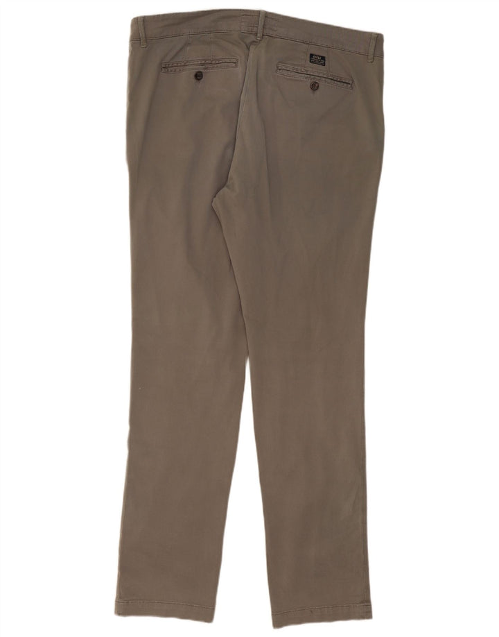 Męskie spodnie typu slim chino RIFLE W38 L33 Szara bawełna