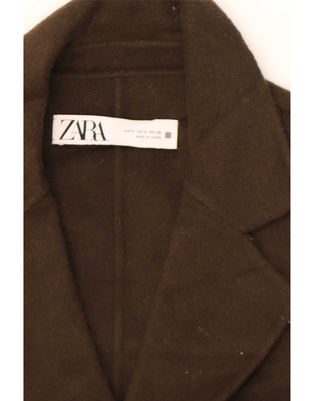 Damska marynarka oversize z podwójnymi piersiami Zara UK 10, mała wełna khaki