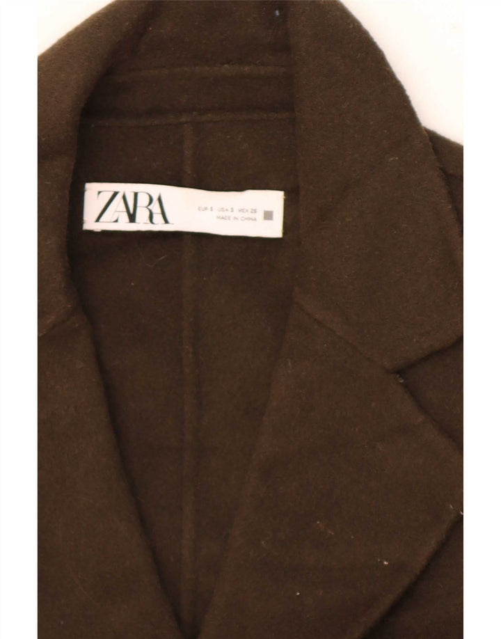 Damska marynarka oversize z podwójnymi piersiami Zara UK 10, mała wełna khaki