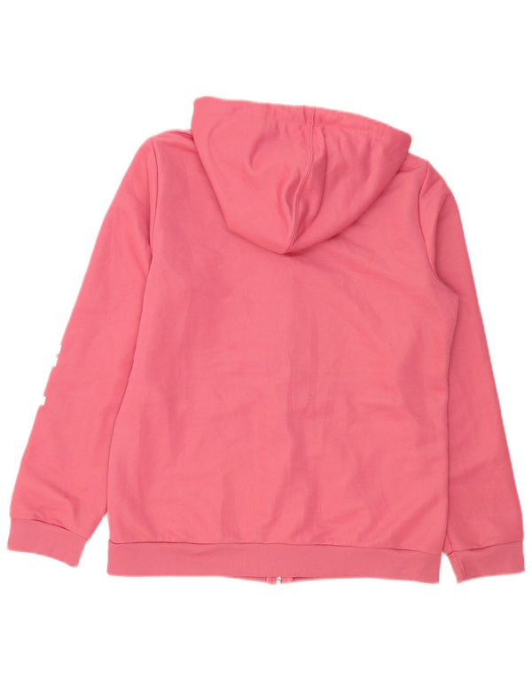 Damski sweter Adidas z grafiką i zamkiem błyskawicznym, UK 16/18, duży, różowy poliester