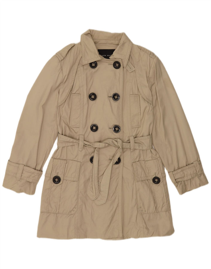 Damski trencz Zara UK 16, duży, beżowy nylon