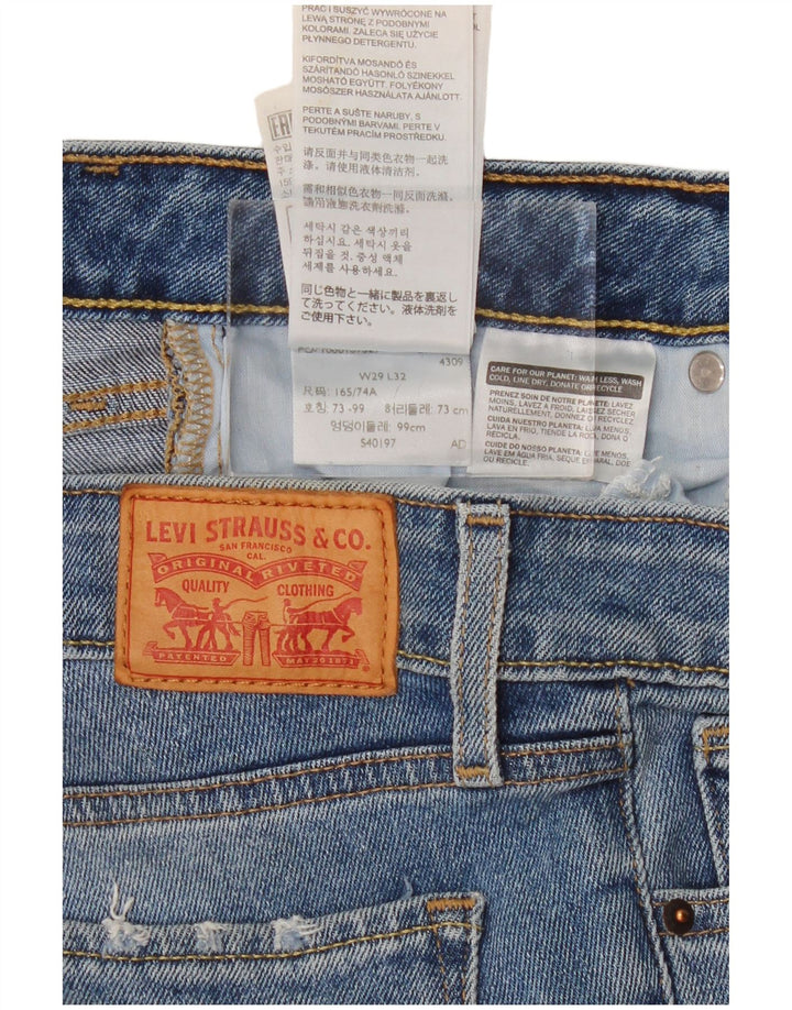 Damskie jeansy LEVI'S 712 Slim W29 L32 Niebieskie bawełniane