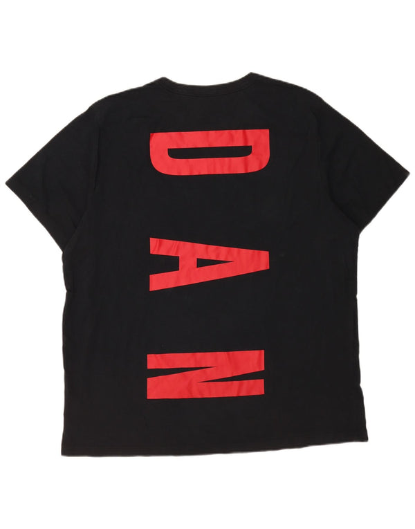 Męski T-shirt z grafiką Jordan, góra XL, czarna, bawełniana