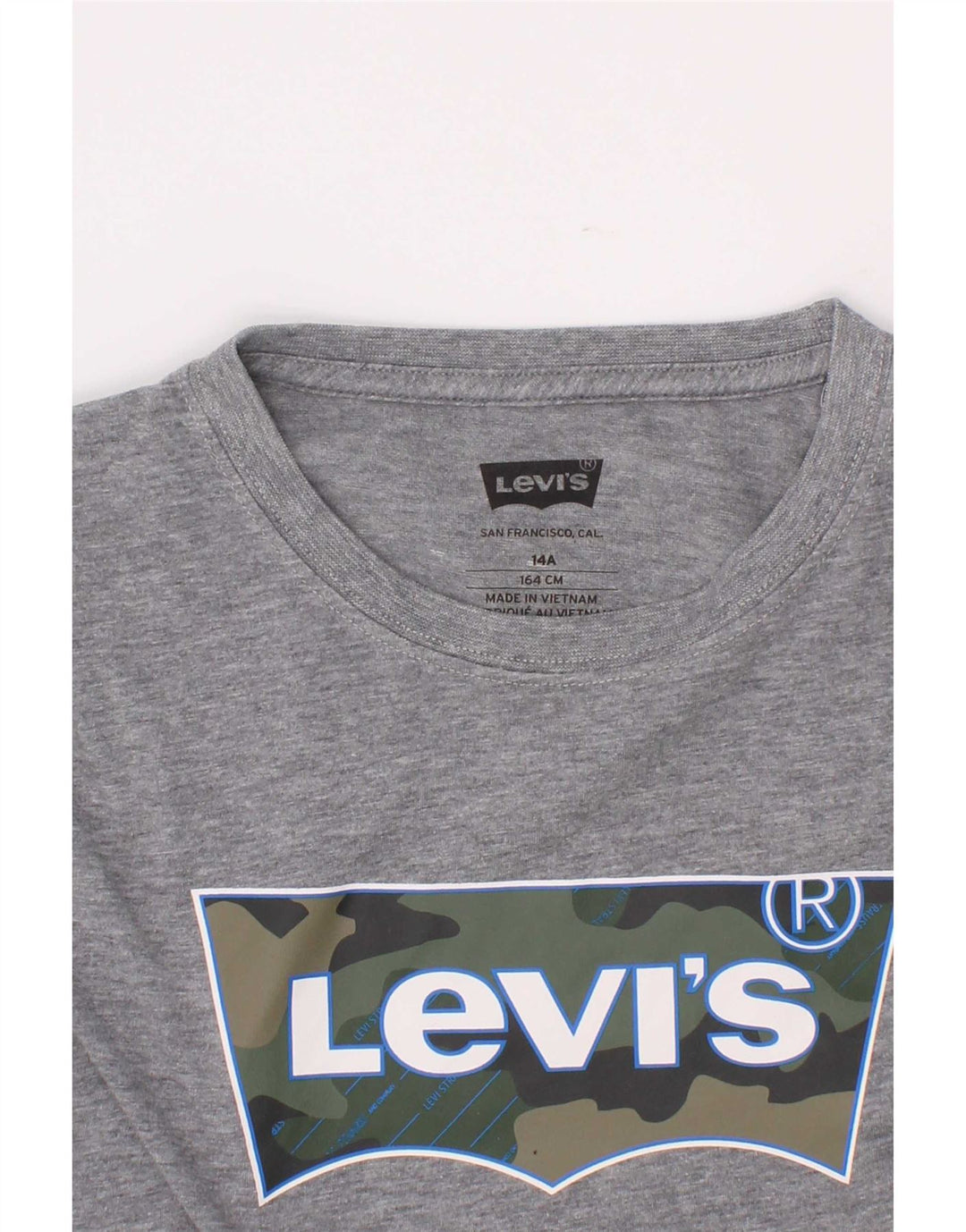 Chłopięcy T-shirt z grafiką Levi's 13-14 lat, szary