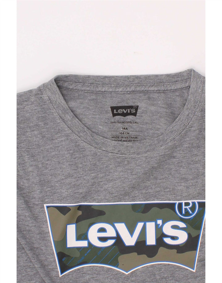 Chłopięcy T-shirt z grafiką Levi's 13-14 lat, szary