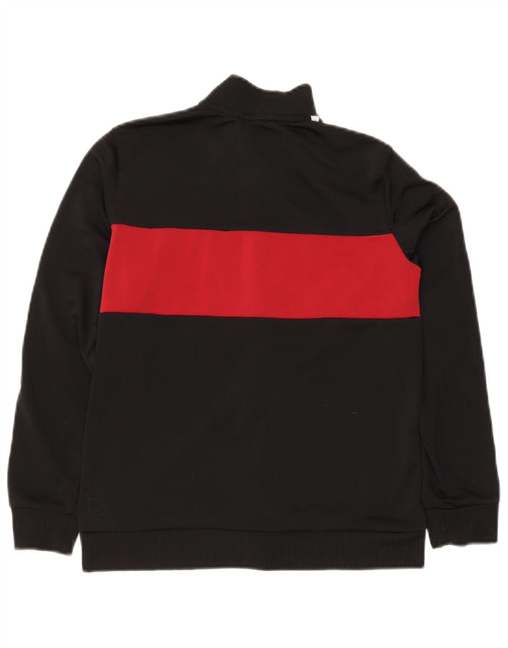 Chłopięca kurtka dresowa ADIDAS 11-12 lat, czarny poliester z blokami kolorów