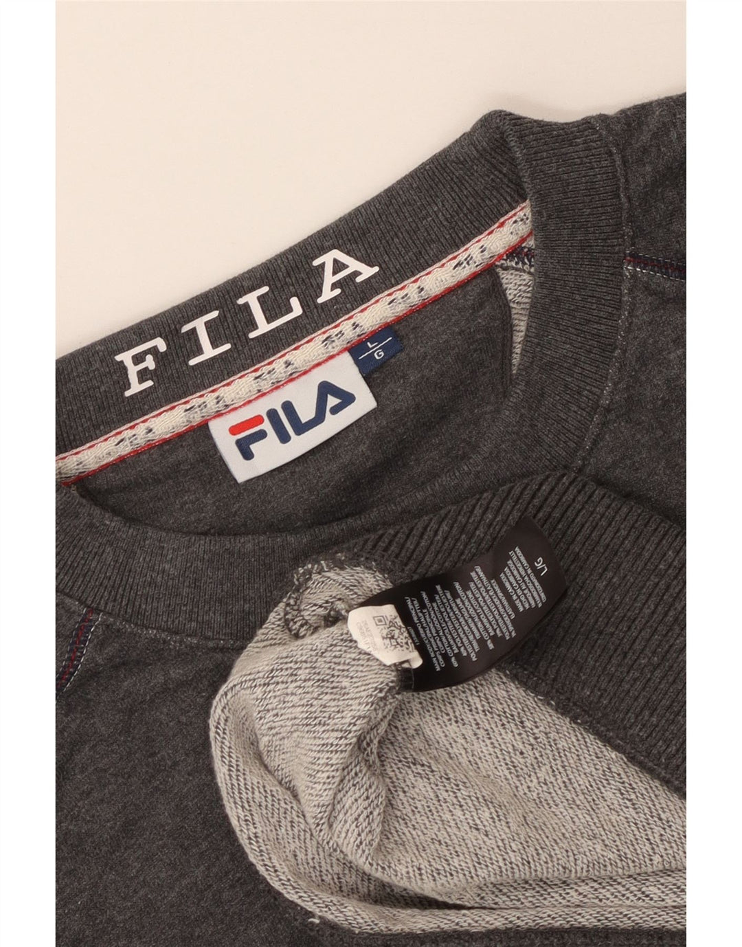 Męska bluza z grafiką Fila, duża, szara, bawełniana