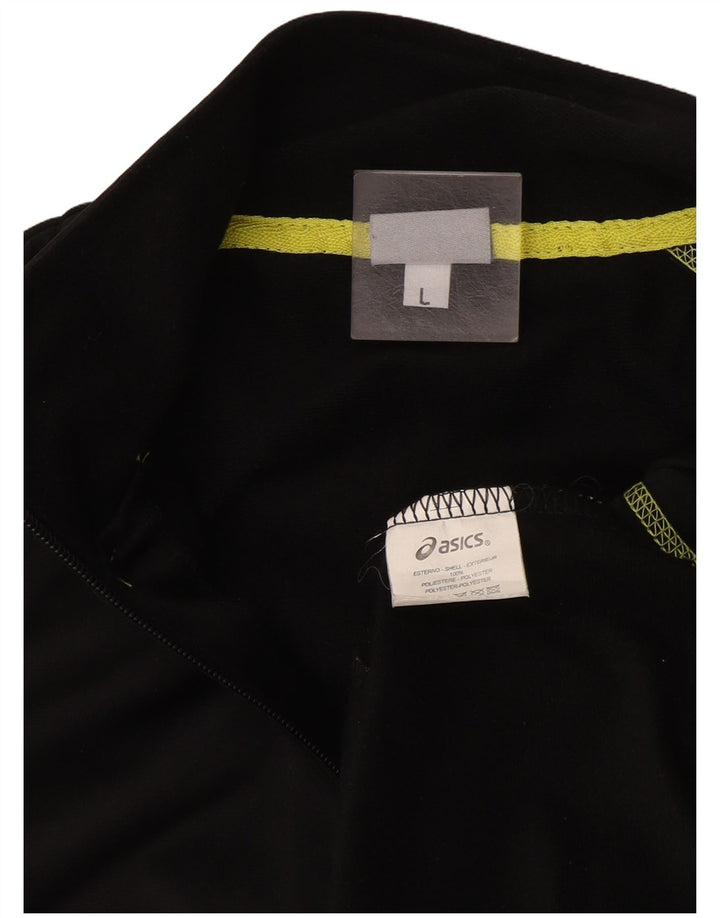Damska kurtka dresowa Asics UK 16, duża, czarna, poliester