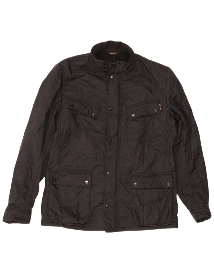 Męska pikowana kurtka Barbour UK 42 XL, czarna, poliamid