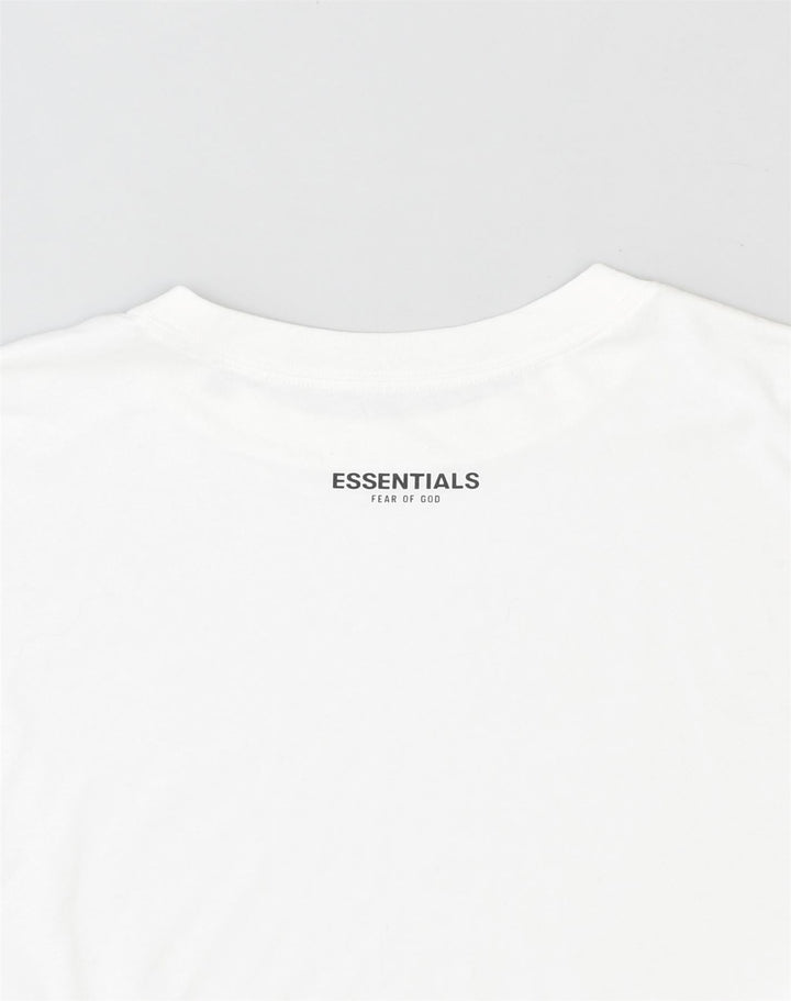 ESSENTIALS Mens T-Shirt Large White Cotton | Vintage Essentials | Thrift | Second-Hand Essentials | Used Clothing | Messina Hembry 