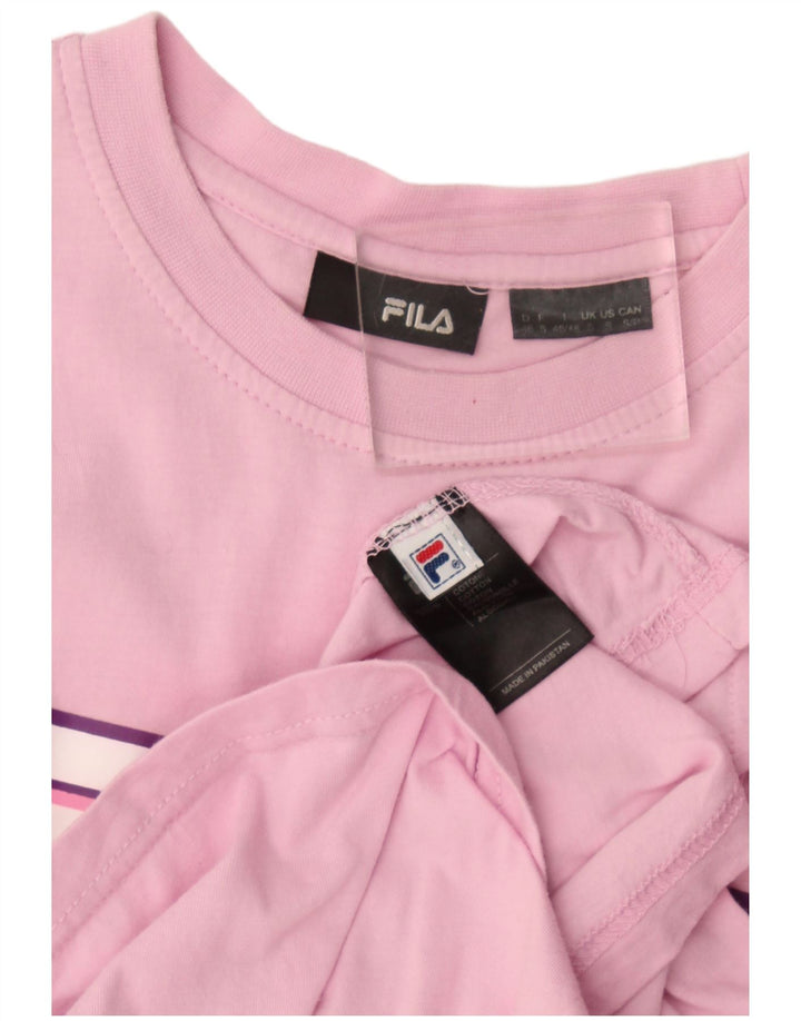 Męski T-shirt z grafiką Fila, mały, różowy