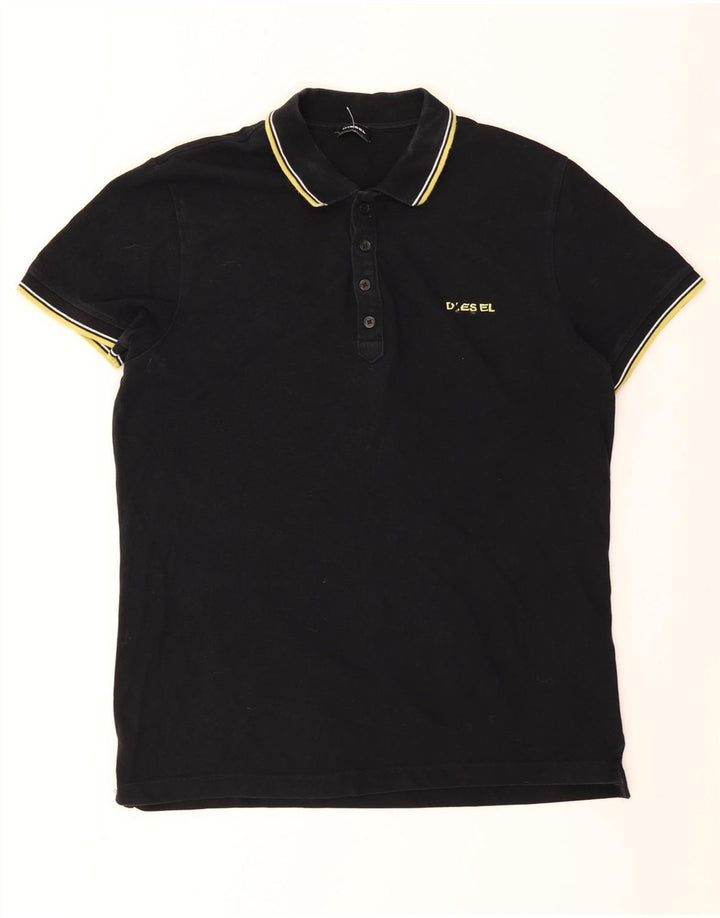 Męska koszulka polo DIESEL XL, czarna, bawełniana