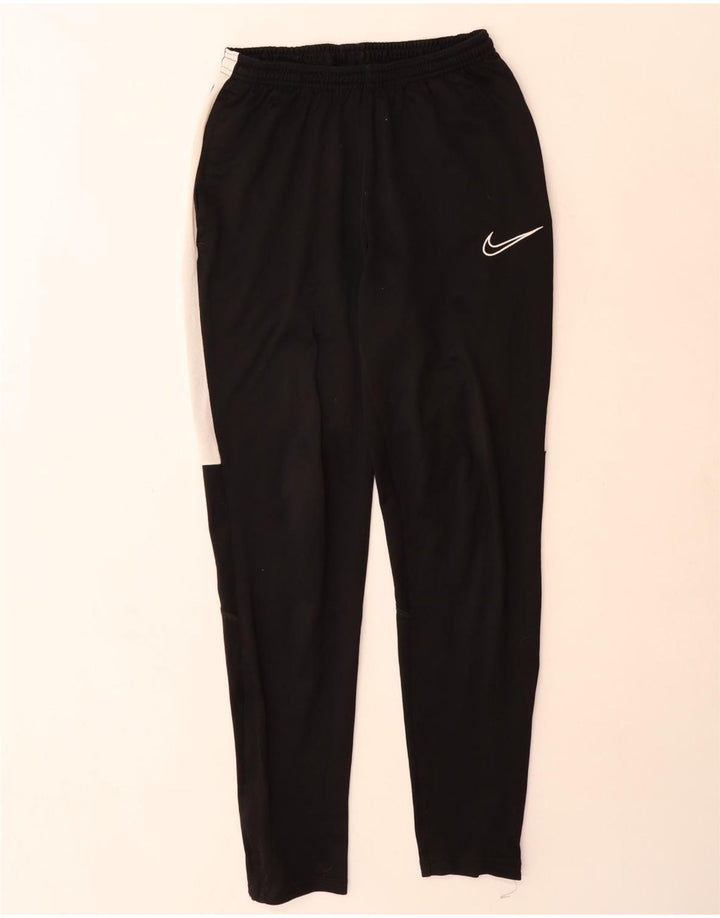 Męskie spodnie dresowe Nike Dri Fit, mały, czarny poliester z blokami kolorów