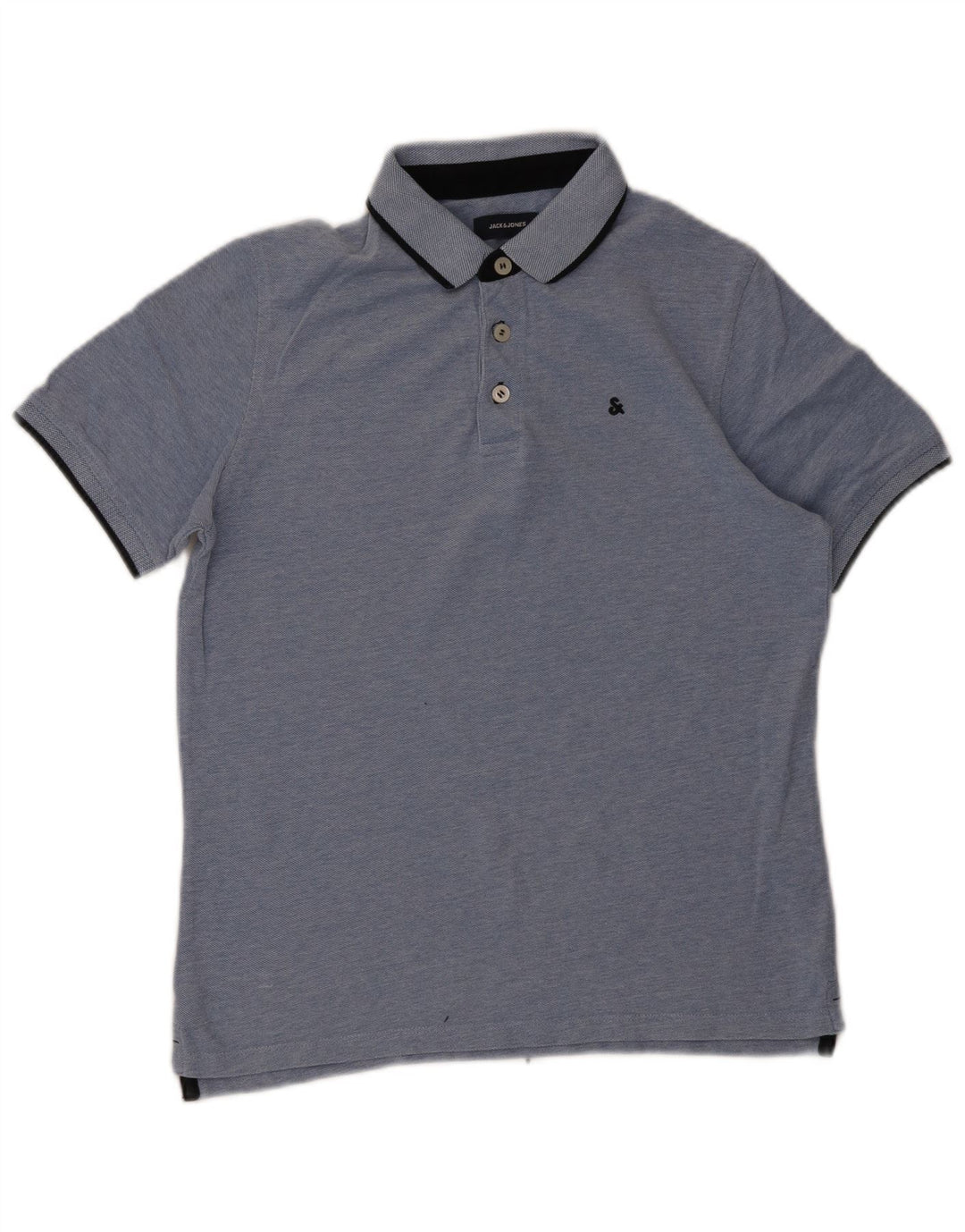 Męska koszulka polo Jack & Jones, średnia niebieska, bawełniana