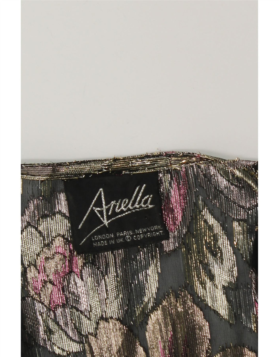 Damski krótki kardigan ARELLA UK 16, duży, wielokolorowy w kwiaty