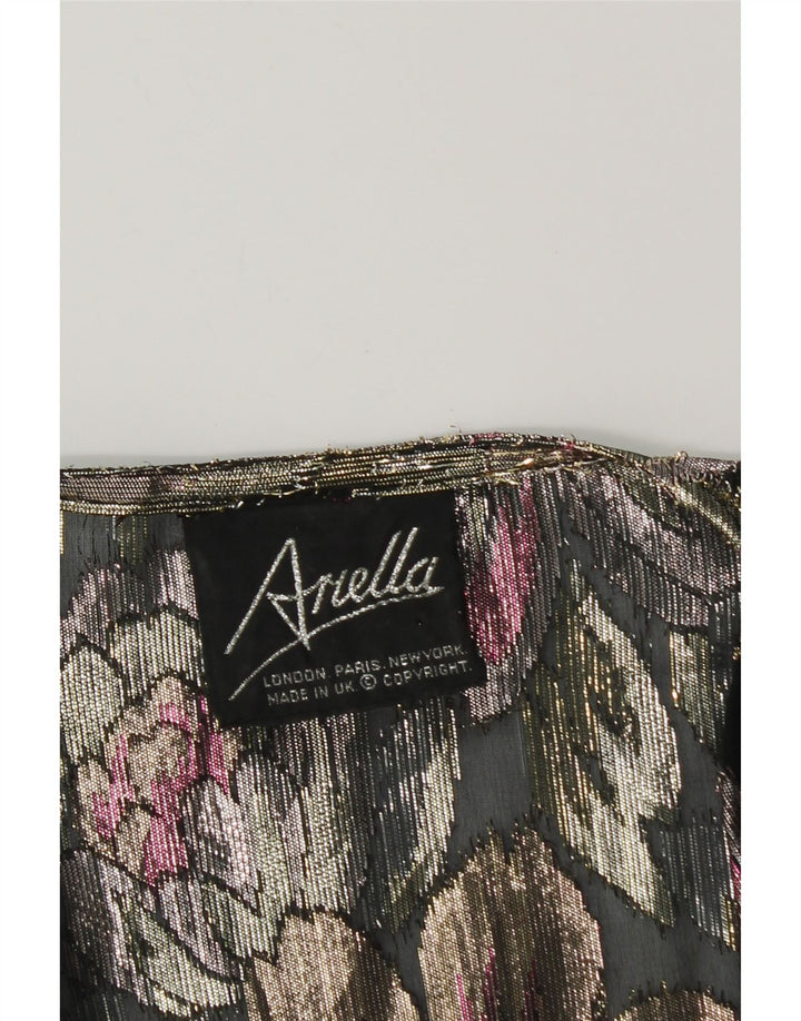 Damski krótki kardigan ARELLA UK 16, duży, wielokolorowy w kwiaty